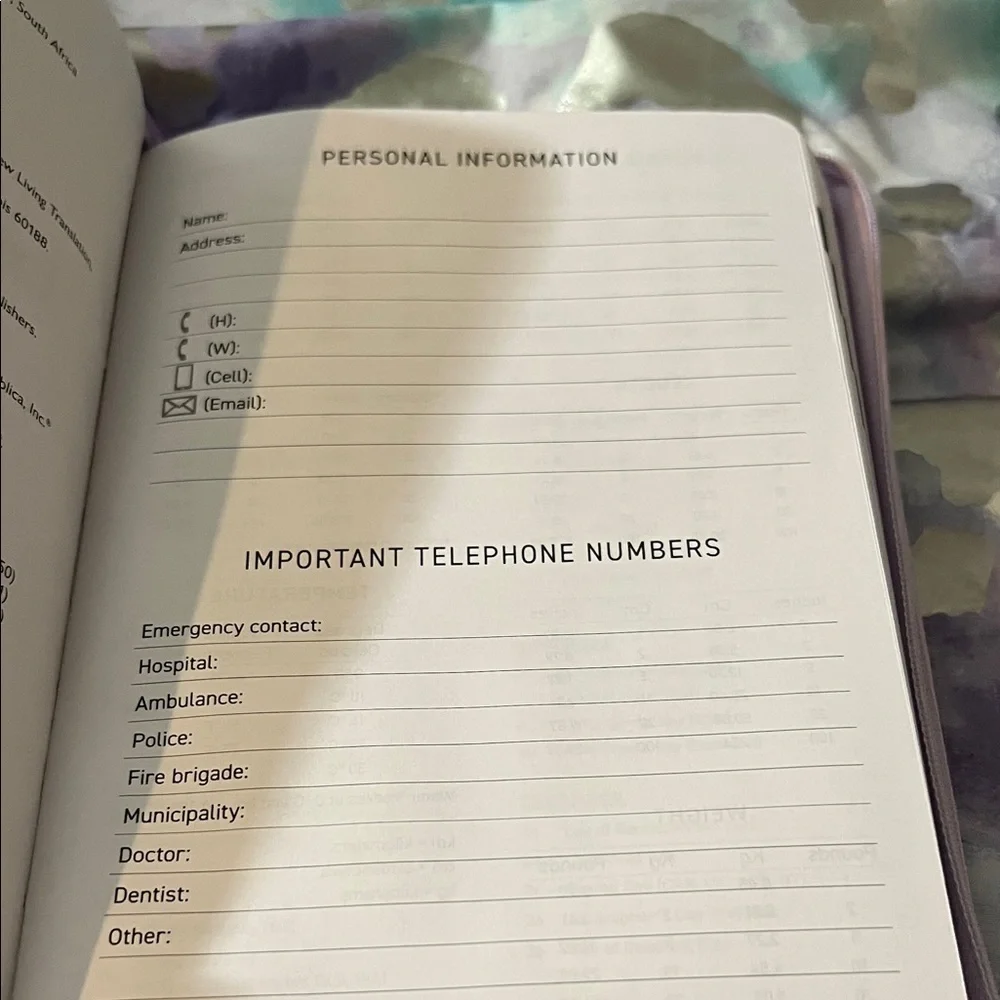Purple Floral Vegan Leather Zip Book 12-Month Planner-NWOT